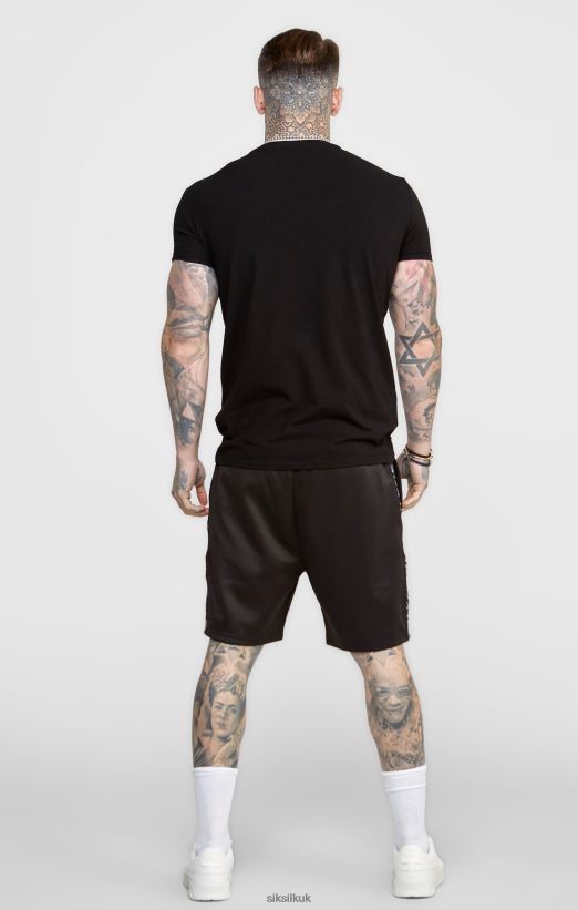 SikSilk Apparel 020XHH611 Black Taped Short Men
