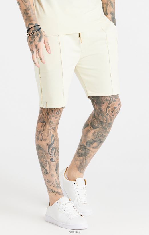 SikSilk Apparel 020XHH613 Ecru Smart Short Men