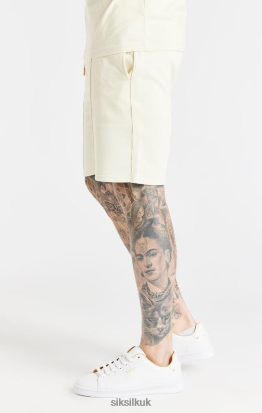 SikSilk Apparel 020XHH613 Ecru Smart Short Men