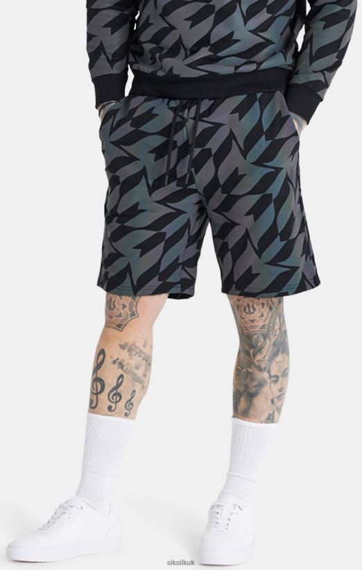 SikSilk x Apparel 020XHH580 Messi Black Iridescent Short Men