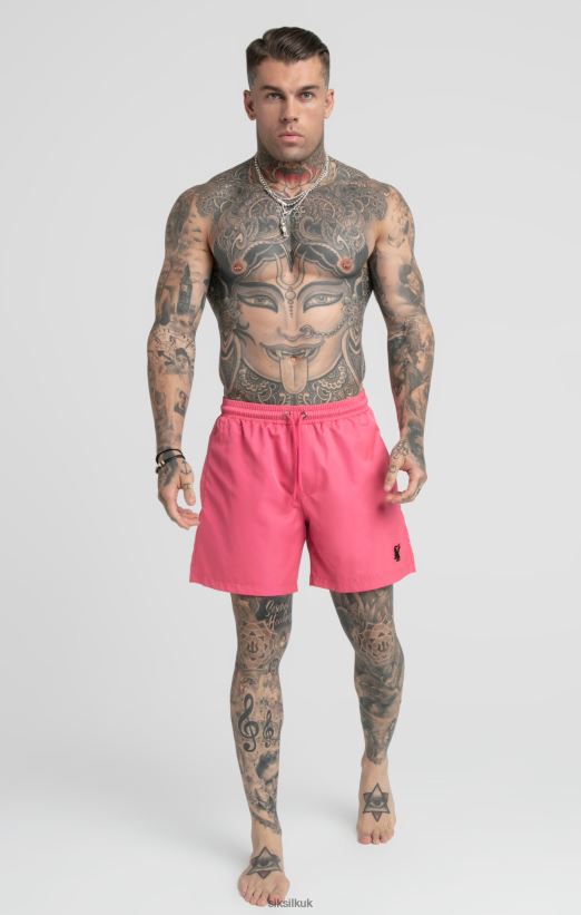 SikSilk Apparel 020XHH616 Pink Swim Short Men
