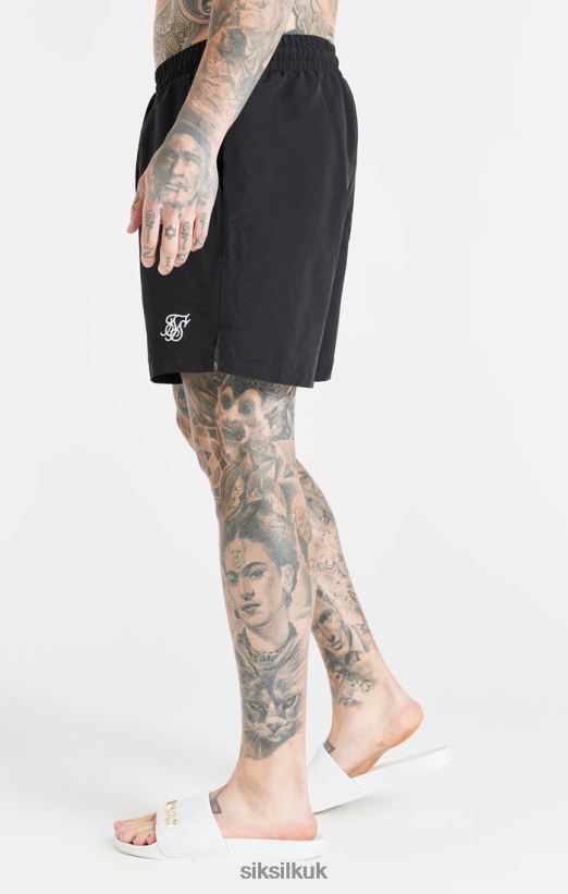 SikSilk Apparel 020XHH617 Black Essential Swim Short Men