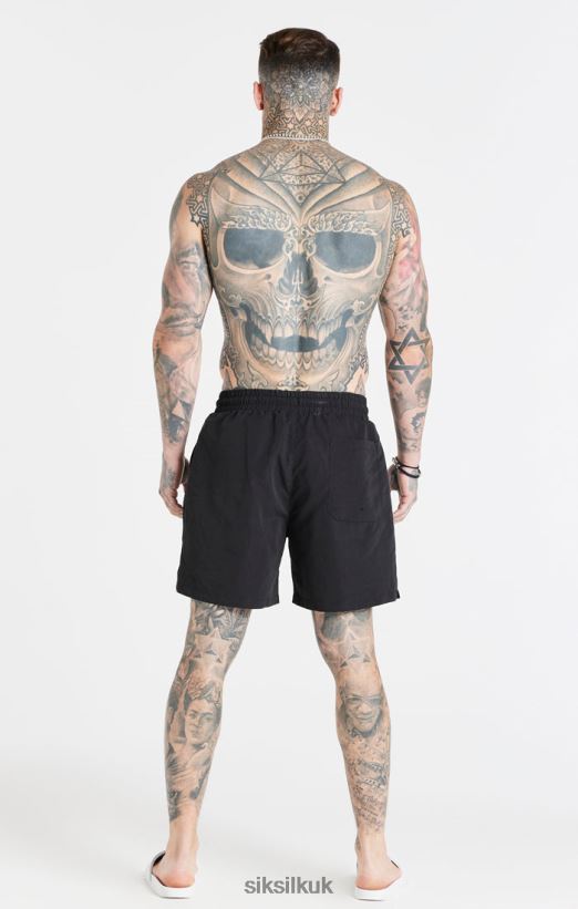 SikSilk Apparel 020XHH617 Black Essential Swim Short Men