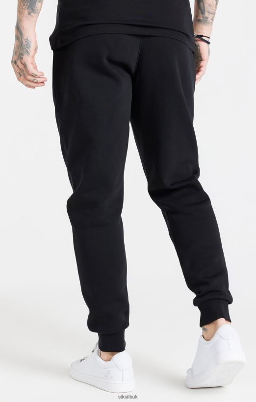 SikSilk Apparel 020XHH507 Black Essential Cuffed Jogger Men