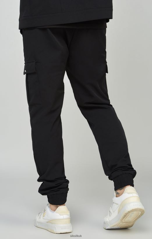 SikSilk Apparel 020XHH509 Black Utility Cargo Jogger Men