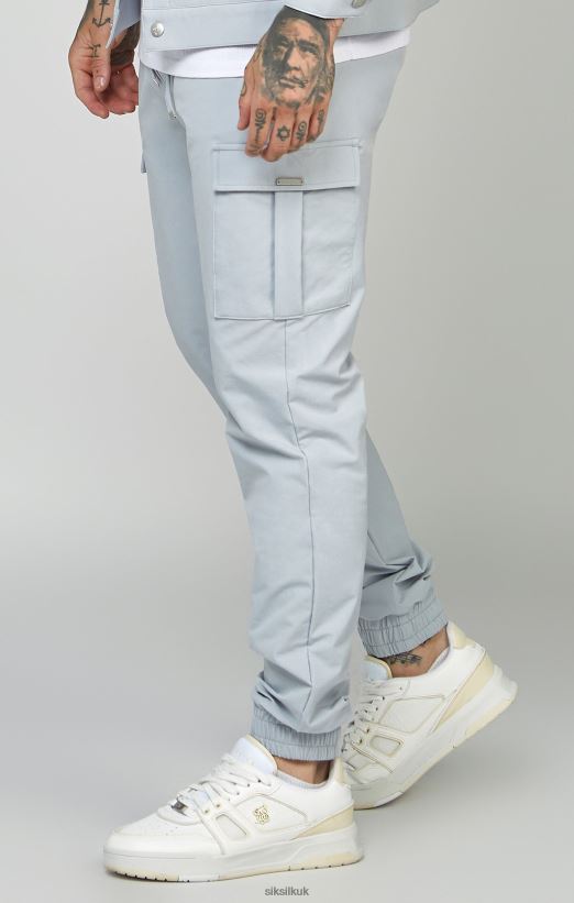 SikSilk Apparel 020XHH510 Grey Utility Cargo Jogger Men
