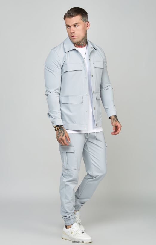 SikSilk Apparel 020XHH510 Grey Utility Cargo Jogger Men