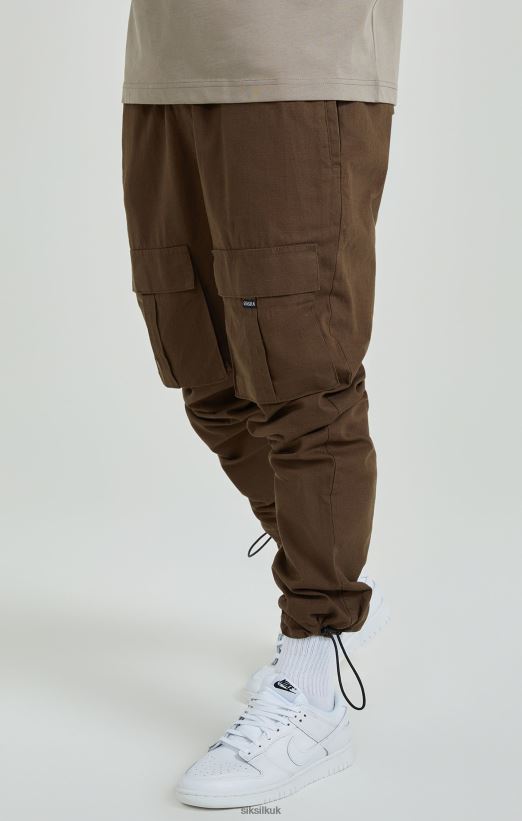 SikSilk Apparel 020XHH514 Brown Ripstop Cargo Pants Men