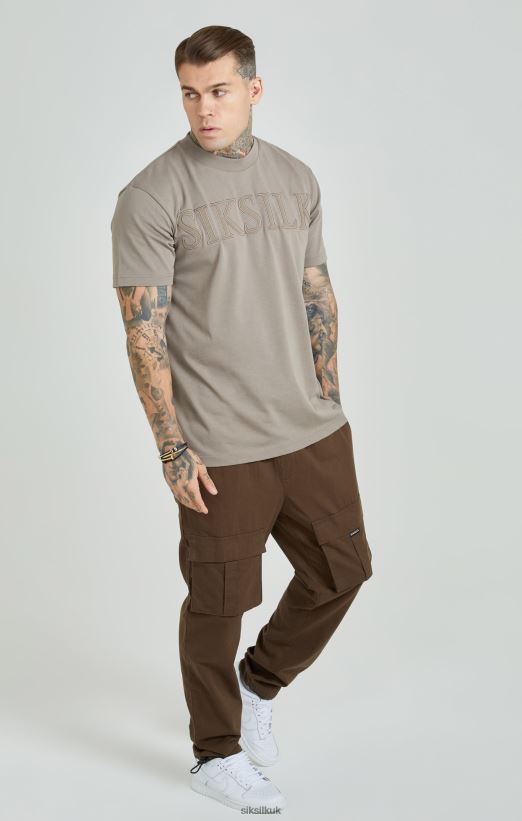SikSilk Apparel 020XHH514 Brown Ripstop Cargo Pants Men