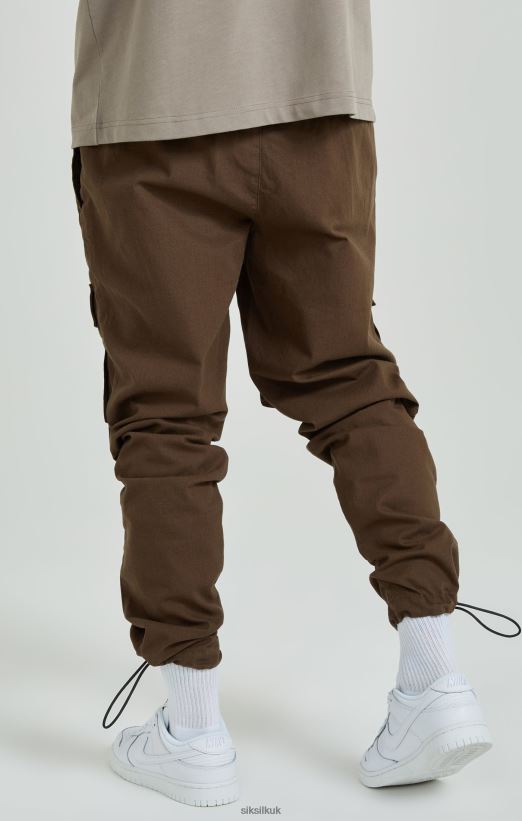 SikSilk Apparel 020XHH514 Brown Ripstop Cargo Pants Men