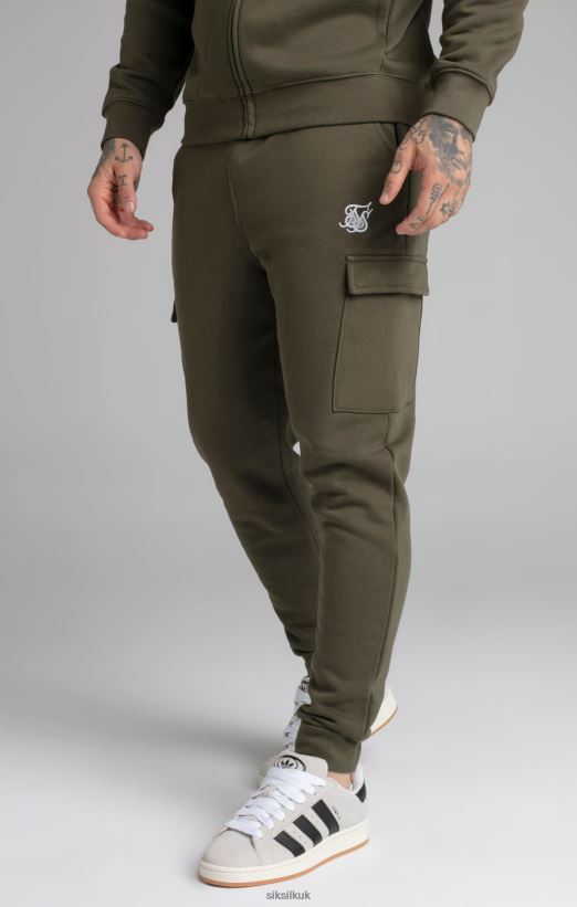 SikSilk Apparel 020XHH515 Khaki Essential Cargo Jogger Men