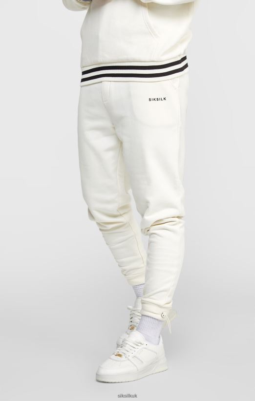 SikSilk Apparel 020XHH519 Ecru Jogger W Stripe Waistband Men