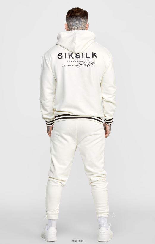 SikSilk Apparel 020XHH519 Ecru Jogger W Stripe Waistband Men