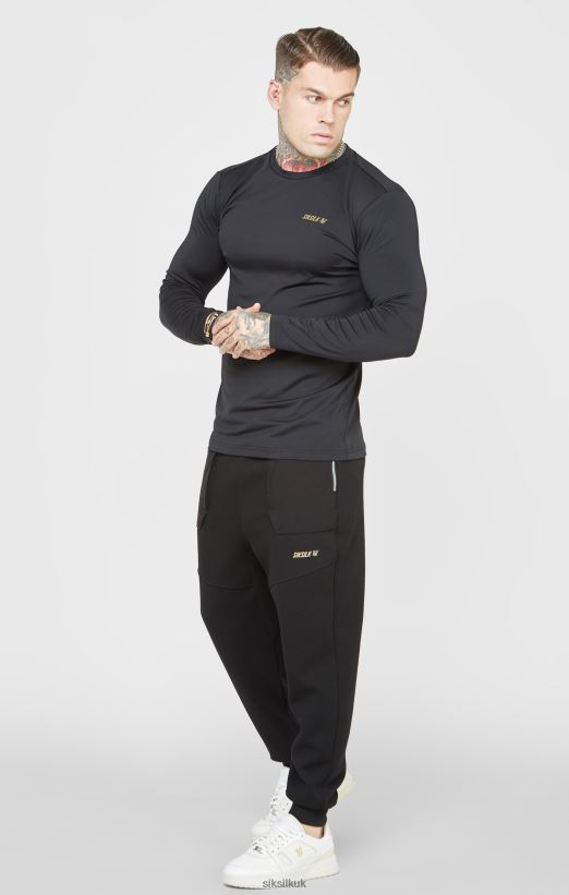 SikSilk Apparel 020XHH520 Black Sports Pant Men
