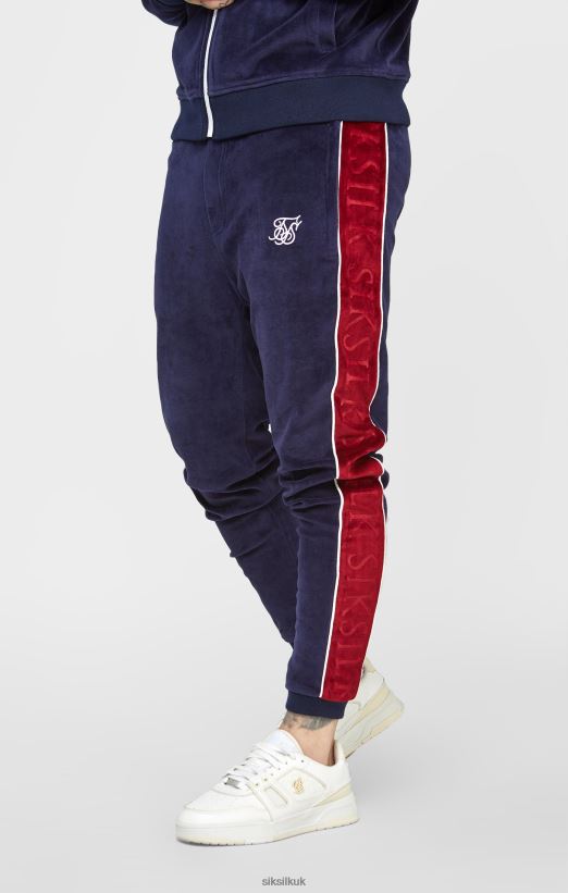 SikSilk Apparel 020XHH521 Navy Velour Track Pant Men