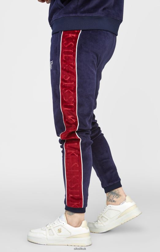 SikSilk Apparel 020XHH521 Navy Velour Track Pant Men