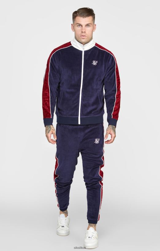 SikSilk Apparel 020XHH521 Navy Velour Track Pant Men