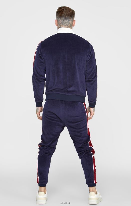 SikSilk Apparel 020XHH521 Navy Velour Track Pant Men