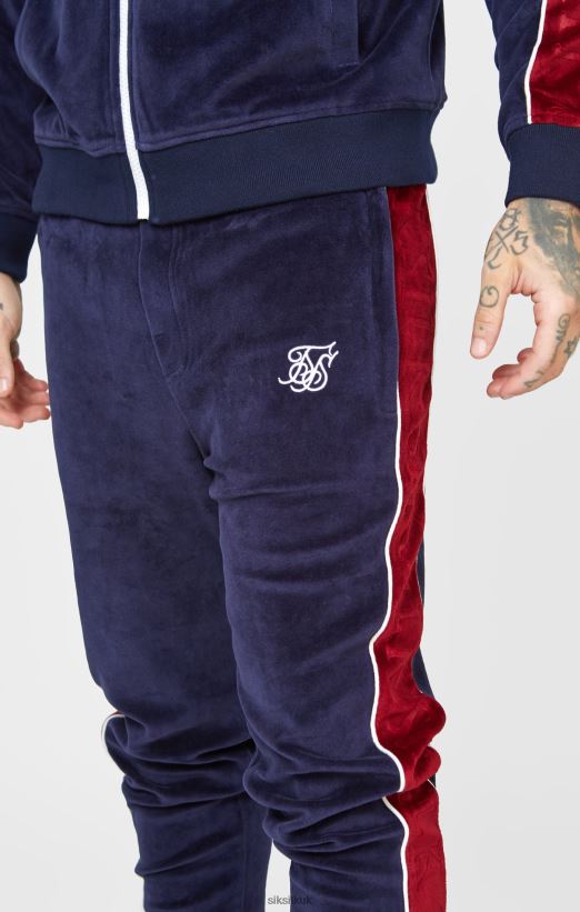 SikSilk Apparel 020XHH521 Navy Velour Track Pant Men