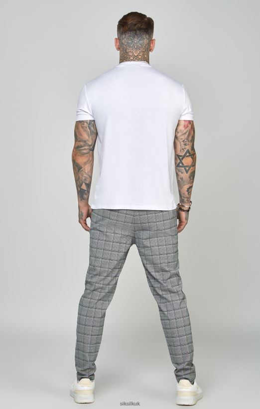 SikSilk Apparel 020XHH524 Grey Tapered Fit Smart Woven Joggers Men