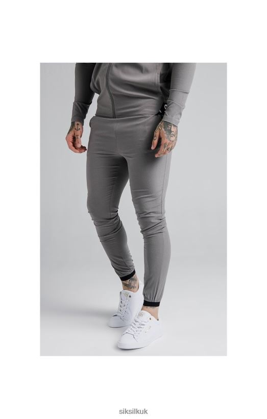 SikSilk Apparel 020XHH527 Agility Poly Ripstop Track Pants - Grey Men