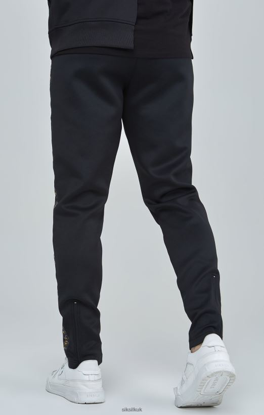 SikSilk Apparel 020XHH529 Black Gold Tape Track Pants Men