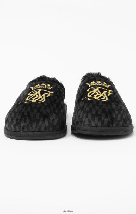 SikSilk x Footwear 020XHH23 Messi Black Slippers Men