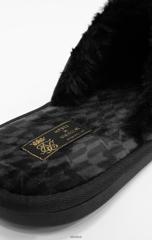 SikSilk x Footwear 020XHH23 Messi Black Slippers Men