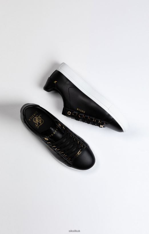 SikSilk Footwear 020XHH10 Black Classic Trainer With Metal D-Rings Men