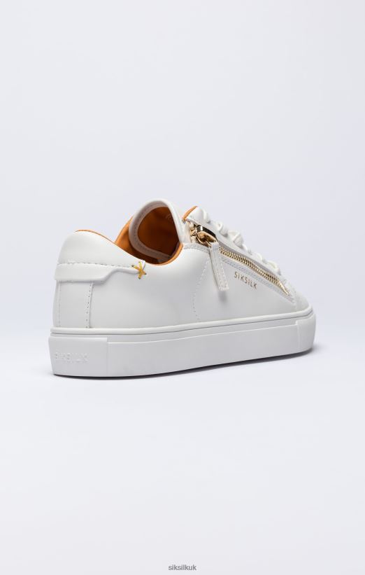 SikSilk Footwear 020XHH12 White Classic Trainer With Functional Zip Men