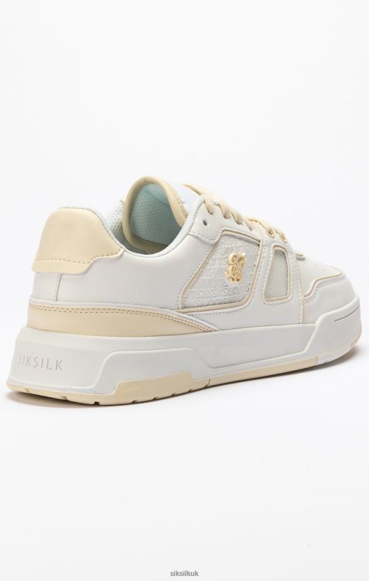 SikSilk Footwear 020XHH13 Ecru Low Top Court Trainer Men