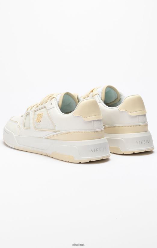 SikSilk Footwear 020XHH13 Ecru Low Top Court Trainer Men