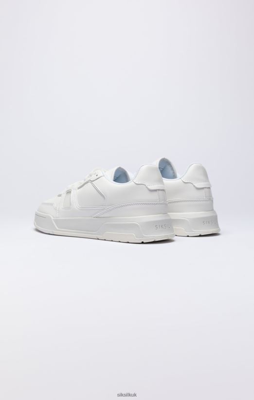 SikSilk Footwear 020XHH14 White Low-Top Court Trainer Men