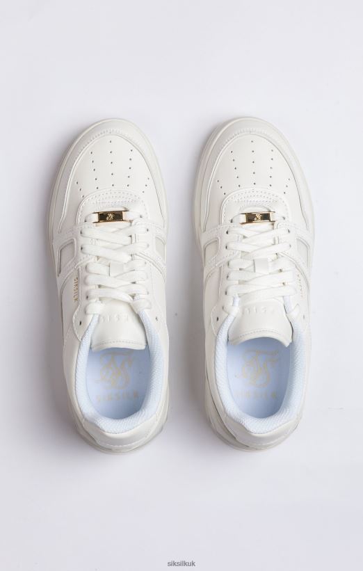 SikSilk Footwear 020XHH14 White Low-Top Court Trainer Men