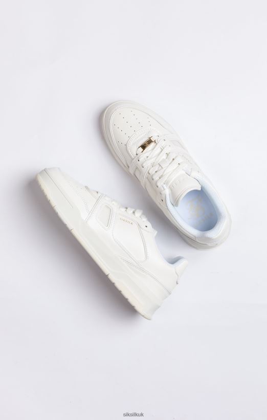 SikSilk Footwear 020XHH14 White Low-Top Court Trainer Men