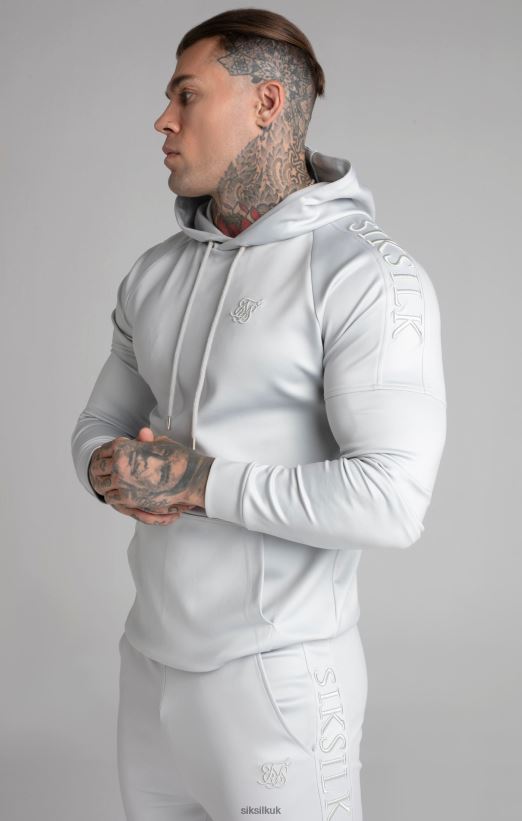 SikSilk Apparel 020XHH411 Grey Panel Hoodie Men