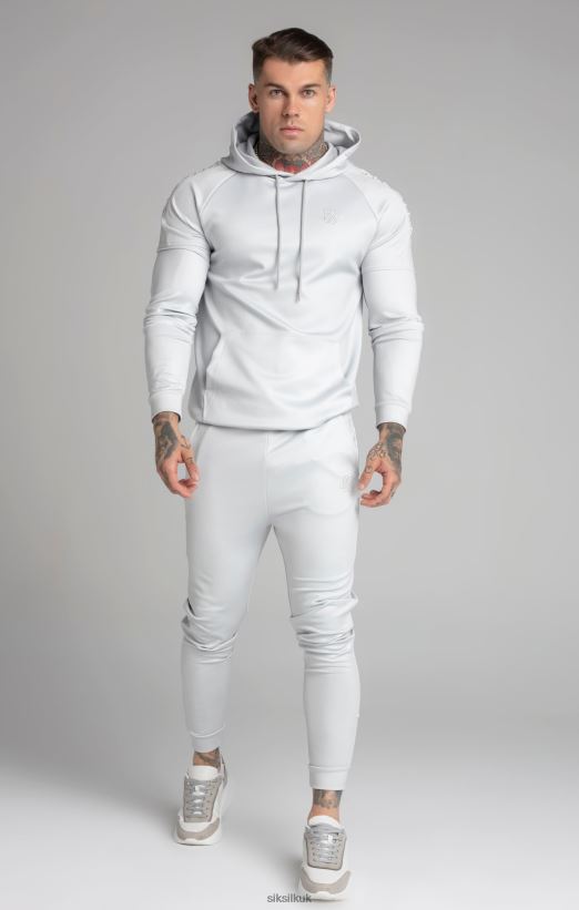 SikSilk Apparel 020XHH411 Grey Panel Hoodie Men