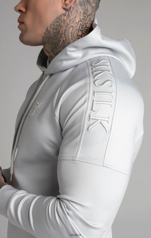 SikSilk Apparel 020XHH411 Grey Panel Hoodie Men