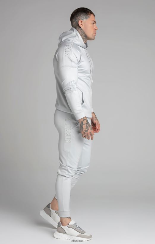SikSilk Apparel 020XHH411 Grey Panel Hoodie Men