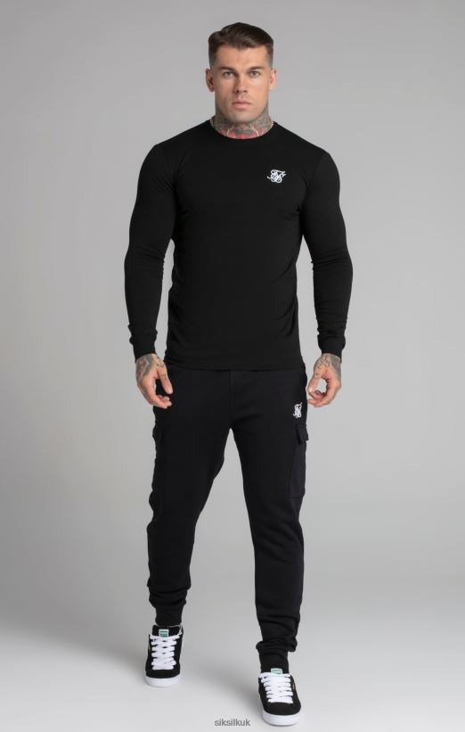 SikSilk Apparel 020XHH412 Black Essential Sweatshirt Men