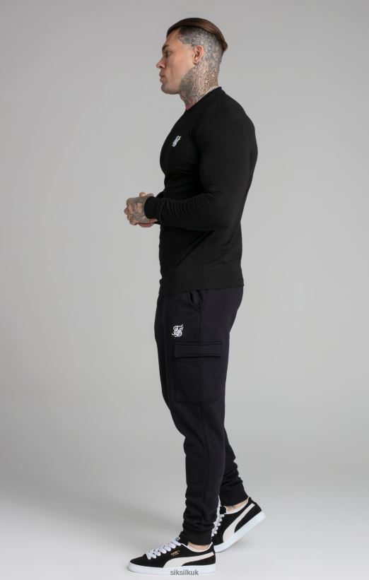 SikSilk Apparel 020XHH412 Black Essential Sweatshirt Men
