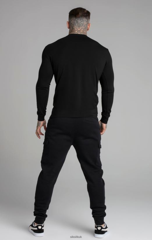 SikSilk Apparel 020XHH412 Black Essential Sweatshirt Men
