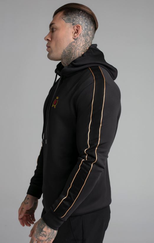 SikSilk Apparel 020XHH413 Black Quarter Zip Hoodie Men