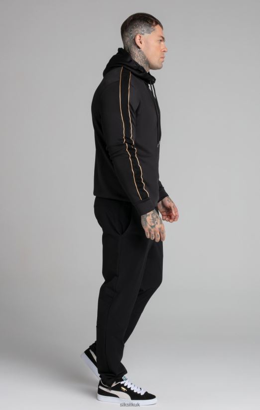 SikSilk Apparel 020XHH413 Black Quarter Zip Hoodie Men