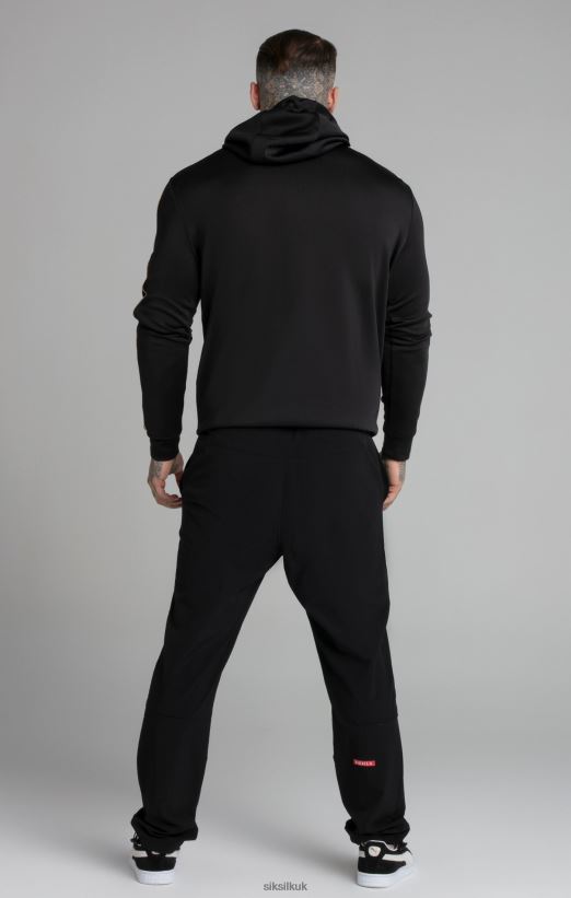 SikSilk Apparel 020XHH413 Black Quarter Zip Hoodie Men