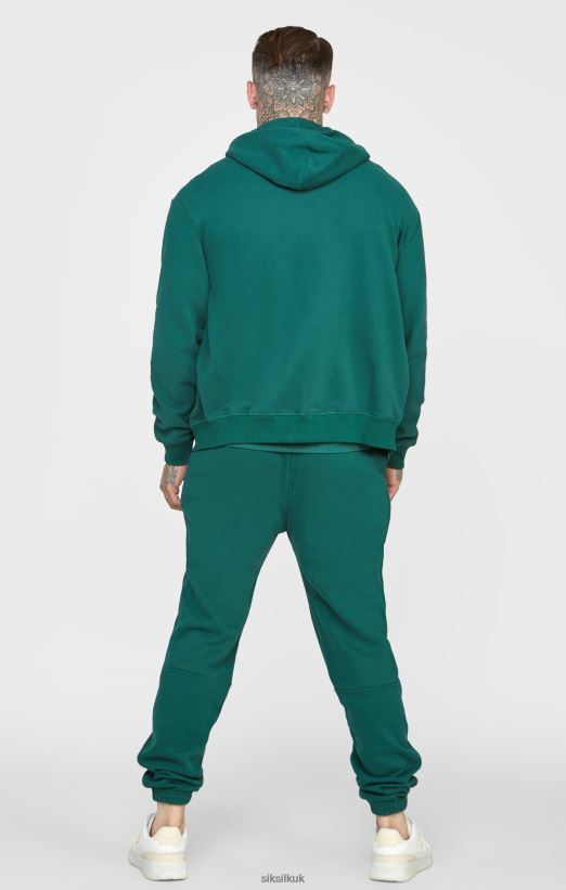 SikSilk Apparel 020XHH418 Green Zip Through Hoodie Men