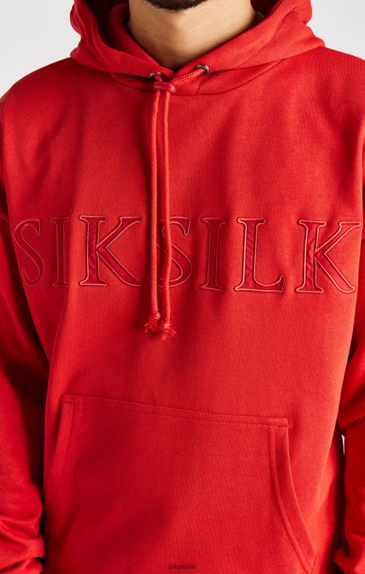 SikSilk Apparel 020XHH424 Red Applique Hoodie Men