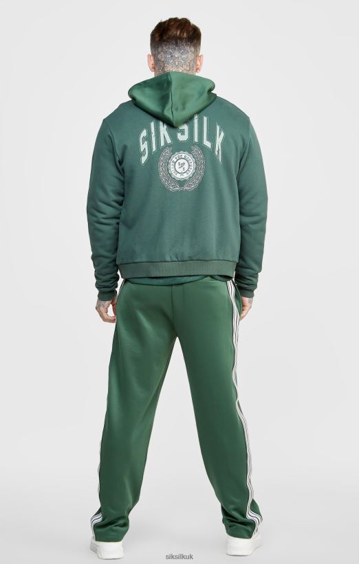 SikSilk Apparel 020XHH429 Green Relaxed Varsity Bomber Men