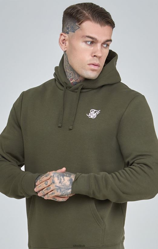SikSilk Apparel 020XHH431 Khaki Essential Overhead Hoodie Men