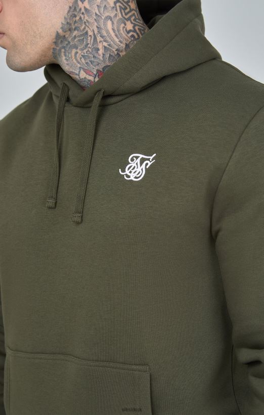 SikSilk Apparel 020XHH431 Khaki Essential Overhead Hoodie Men